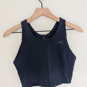 NWOT Tracksmith Women's Turnover Navy Crop Top